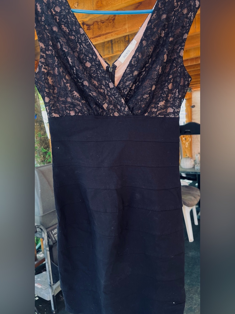 Ricki's Black Lace V-Neck bandage Dress